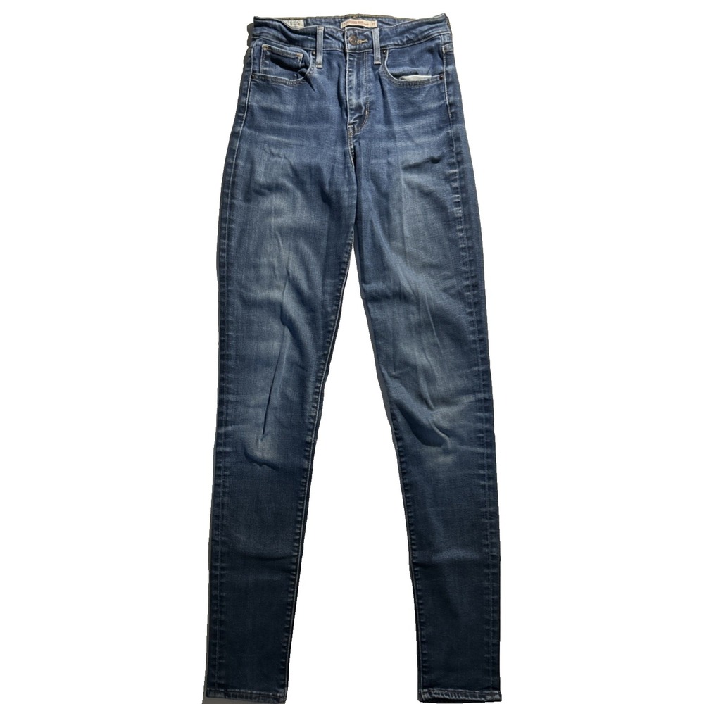 Levis 721 Jeans Women's 27 27x34 Blue High Rise Skinny Stretch Medium Wash Denim